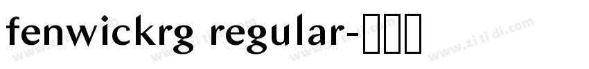 fenwickrg regular字体转换